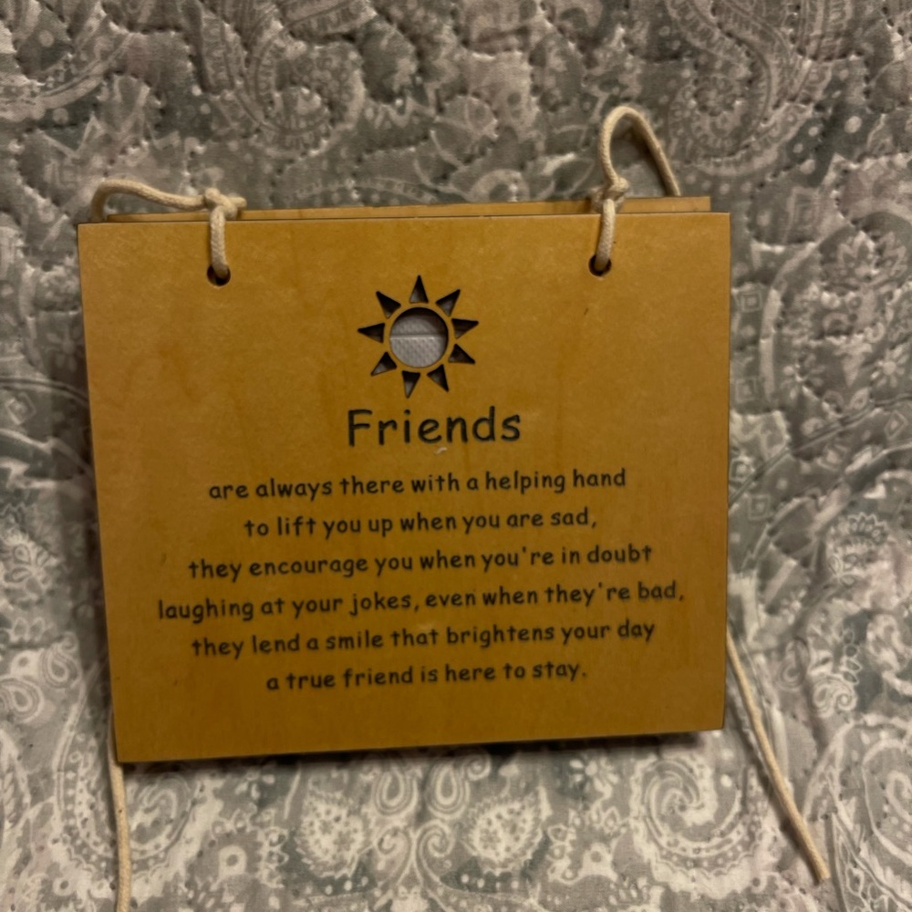 Wooden cover friends photo album